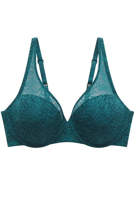 Pretty Smooth Full Fit Contour Underwire Bra Emerald Blue Natori