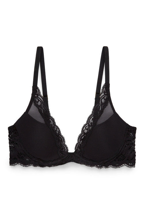 Buy Feathers Plunge T-Shirt Bra - in Black Online Black Natori