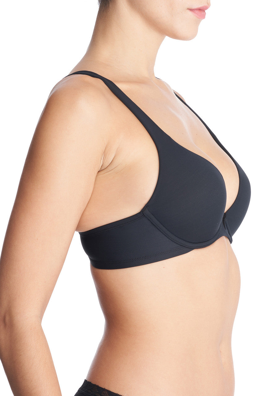 Buy Verge Convertible Plunge Contour Underwire Bra in Black Online Black Natori