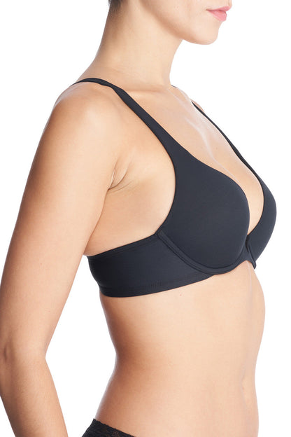Buy Verge Convertible Plunge Contour Underwire Bra in Black Online Black Natori