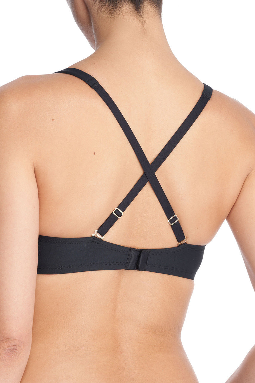 Buy Verge Convertible Plunge Contour Underwire Bra in Black Online Black Natori