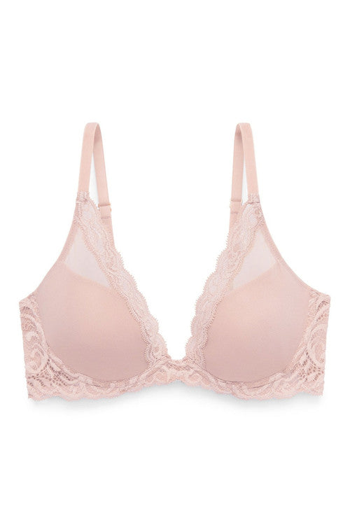 Buy Feathers Plunge T-Shirt Bra in Seashell Online Seashell Natori