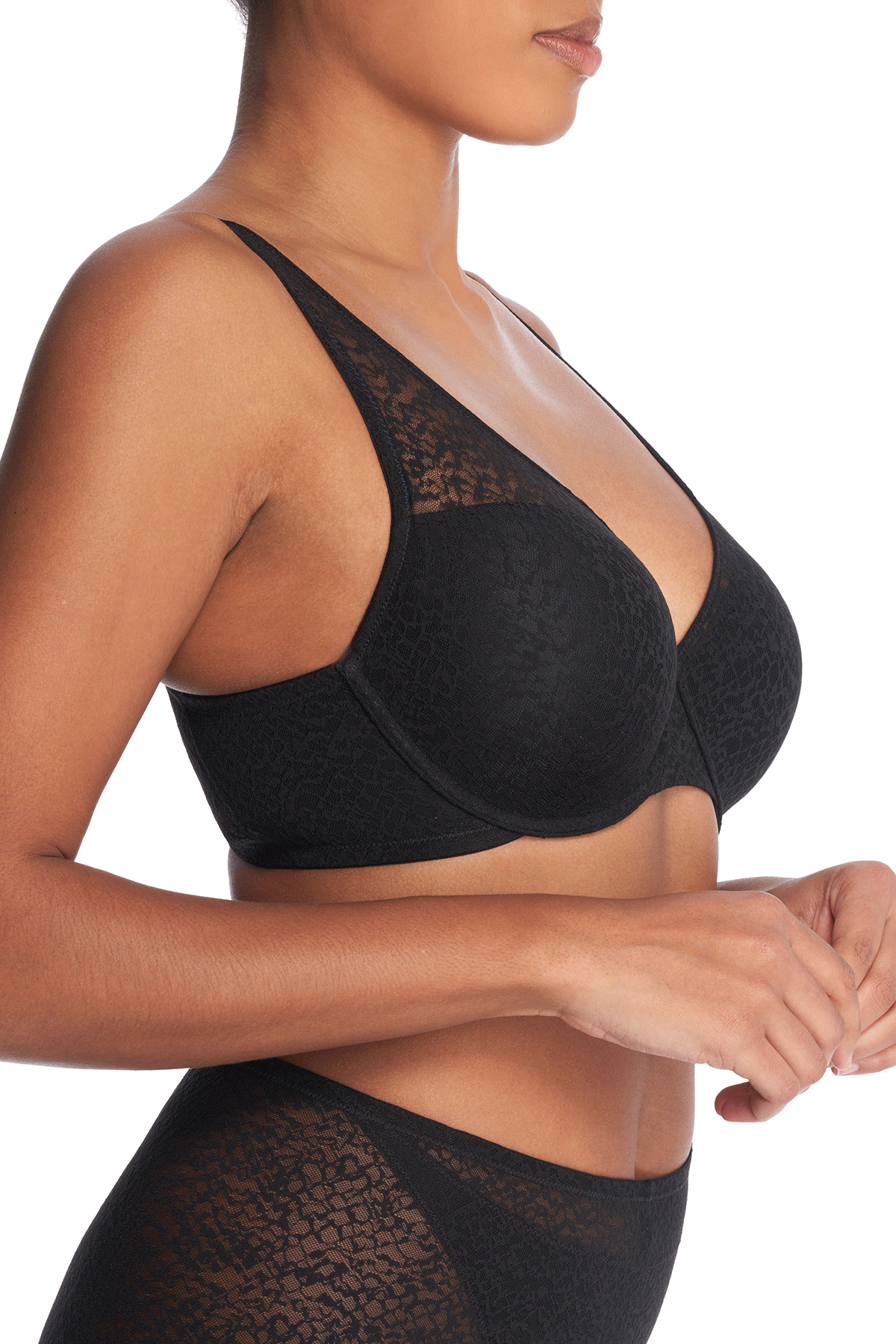 Buy Pretty Smooth Full Fit Contour Underwire Bra in Black Online Black Natori
