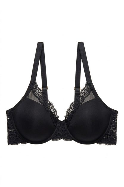Buy Feathers Full Figure Contour Underwire Bra in Black Online Black Natori