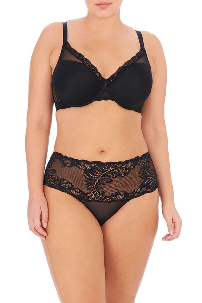 Buy Feathers Full Figure Contour Underwire Bra in Black Online Black Natori