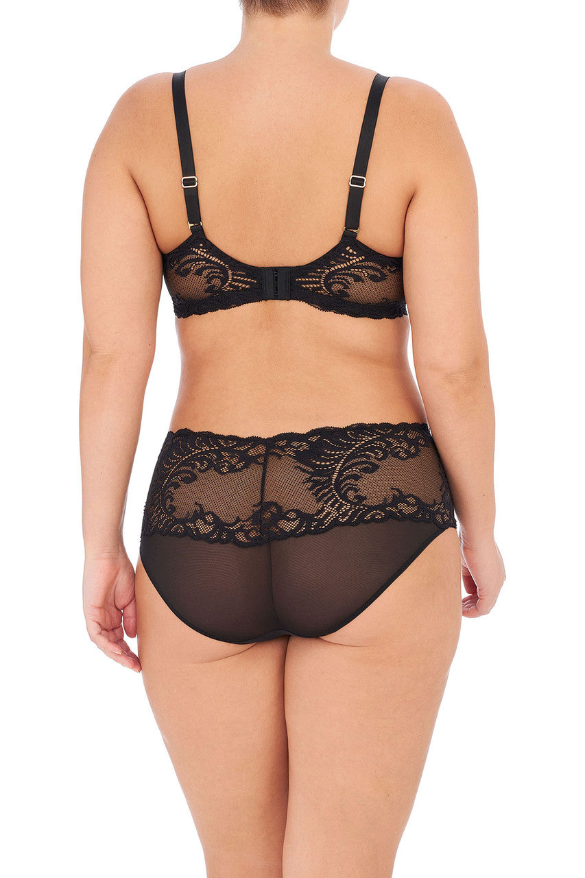 Buy Feathers Full Figure Contour Underwire Bra in Black Online Black Natori