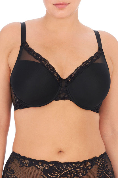 Buy Feathers Full Figure Contour Underwire Bra in Black Online Black Natori