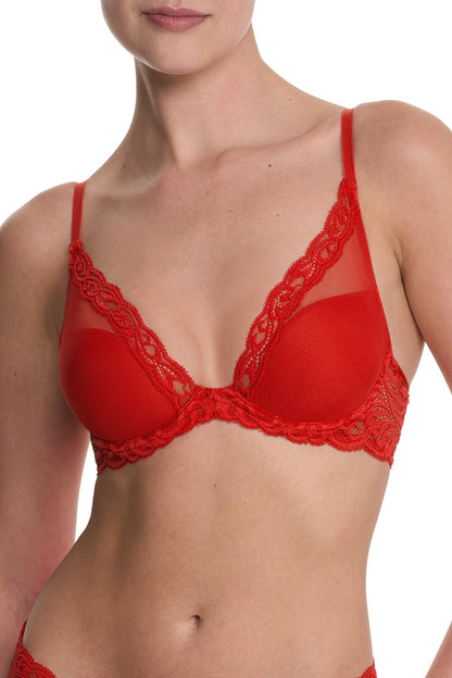 Feathers Plunge T-Shirt Bra Paprika Natori