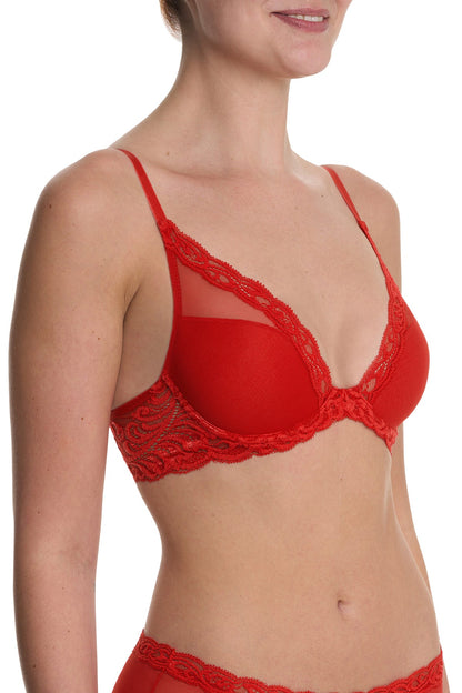 Feathers Plunge T-Shirt Bra Paprika Natori