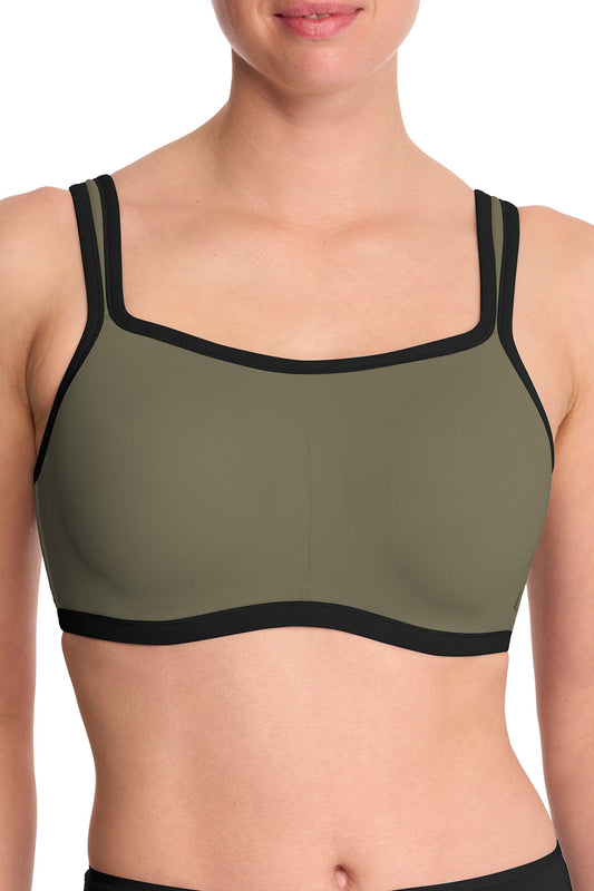 Yogi Contour Convertible Sports Bra Olive Green/Black Natori