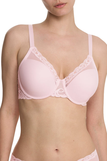 Feathers Full Figure Contour Underwire Bra Pink Sky Natori