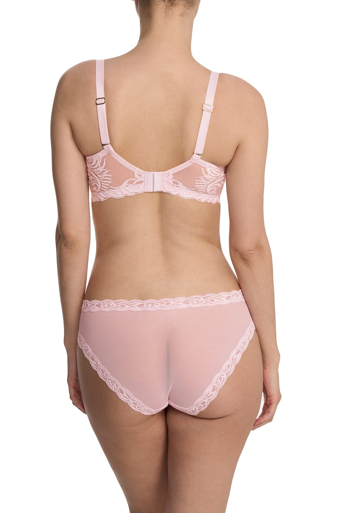 Feathers Full Figure Contour Underwire Bra Pink Sky Natori