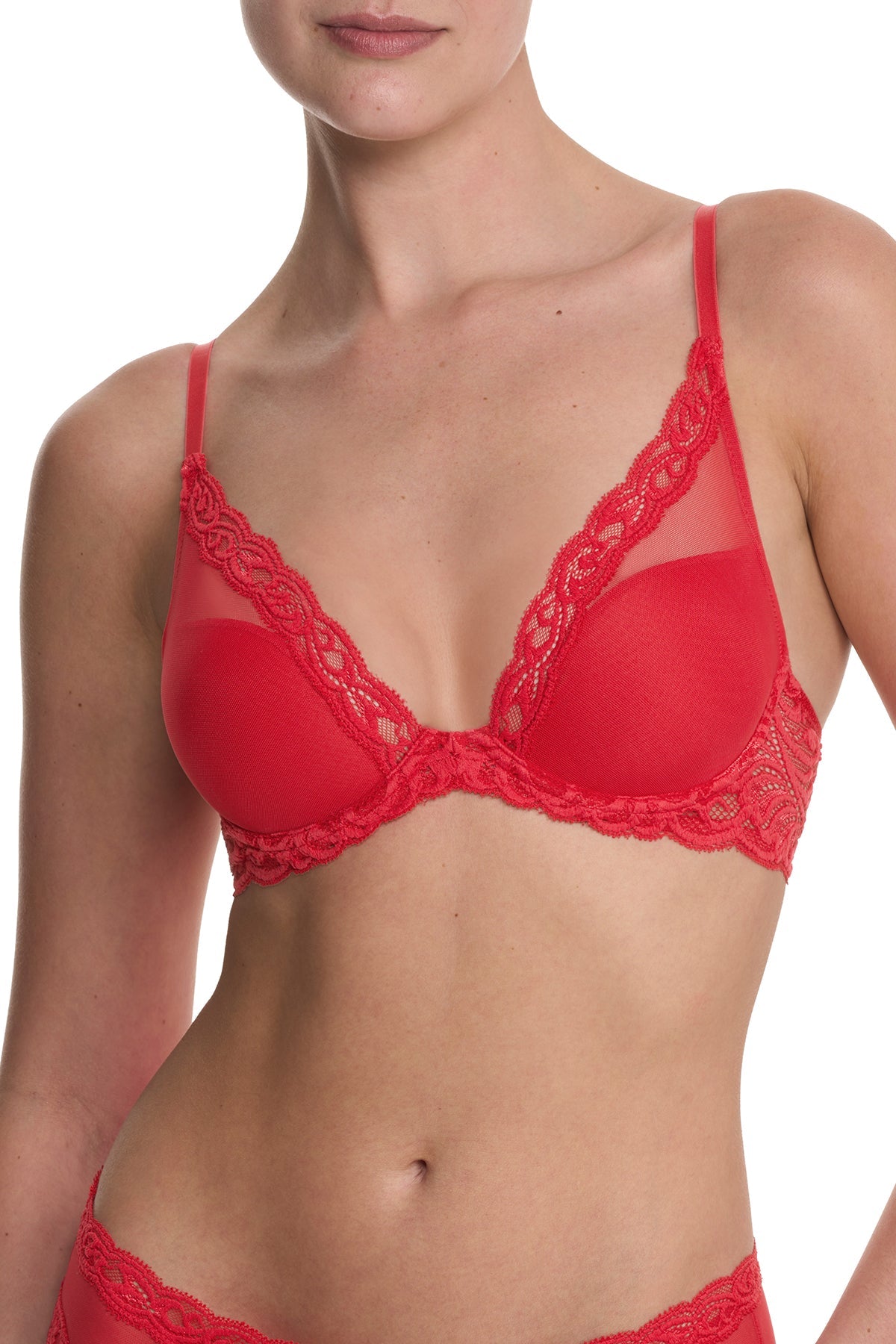 Feathers Plunge T-Shirt Bra Bonfire Natori