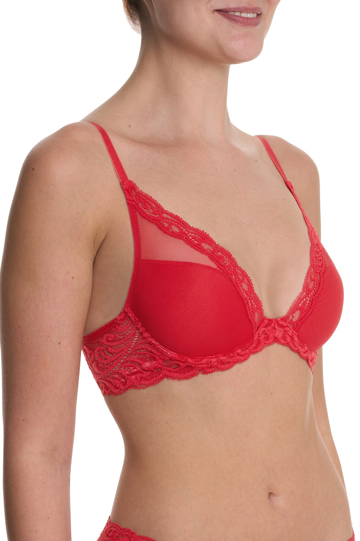 Feathers Plunge T-Shirt Bra Bonfire Natori