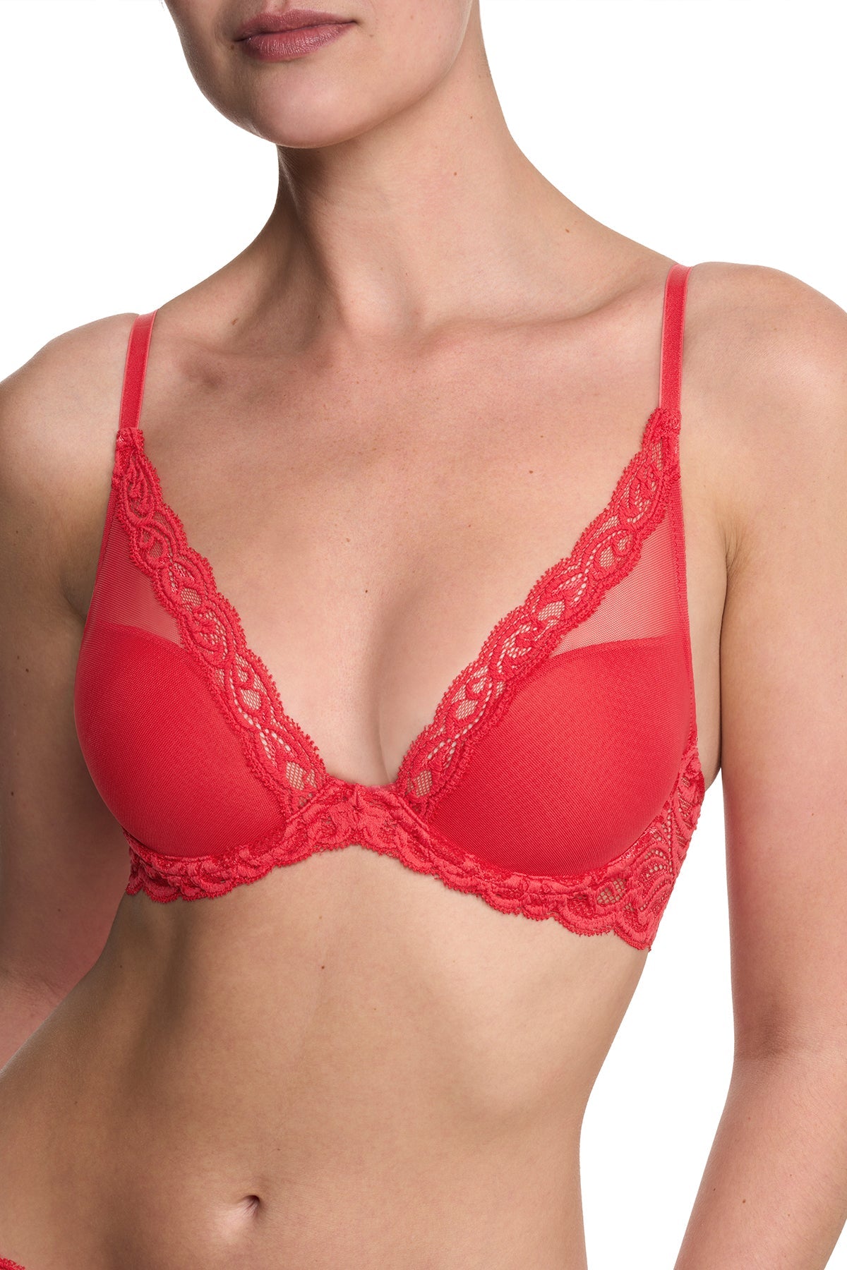 Feathers Plunge T-Shirt Bra Bonfire Natori