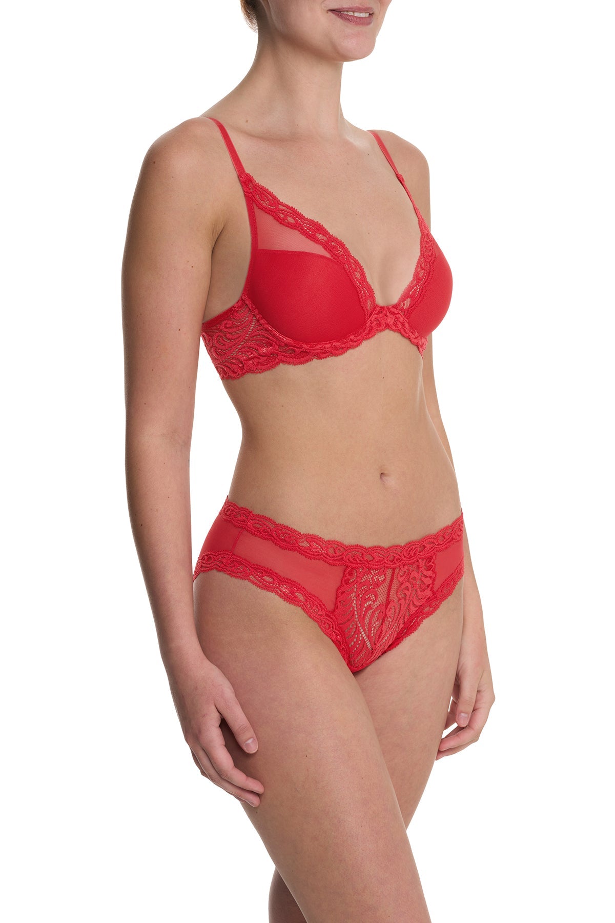 Feathers Plunge T-Shirt Bra Bonfire Natori
