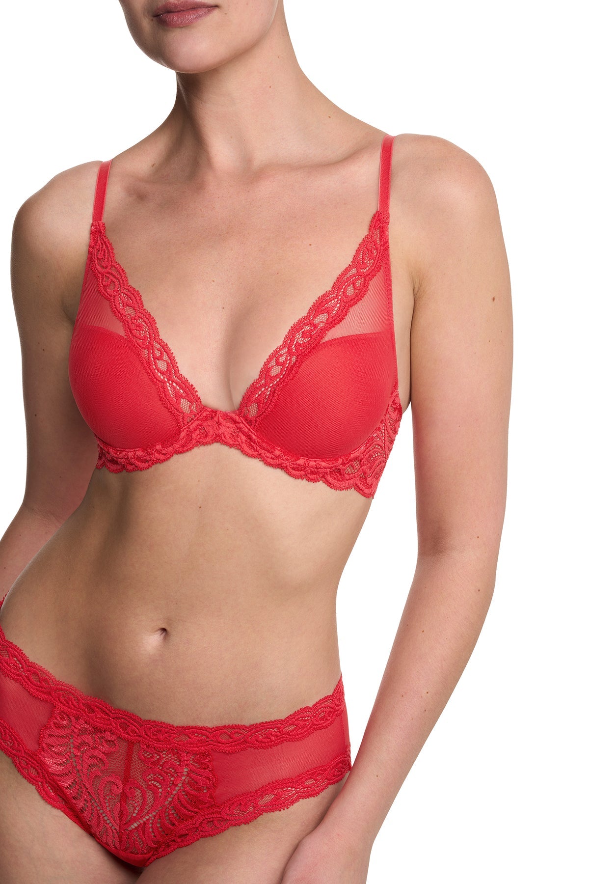 Feathers Plunge T-Shirt Bra Bonfire Natori