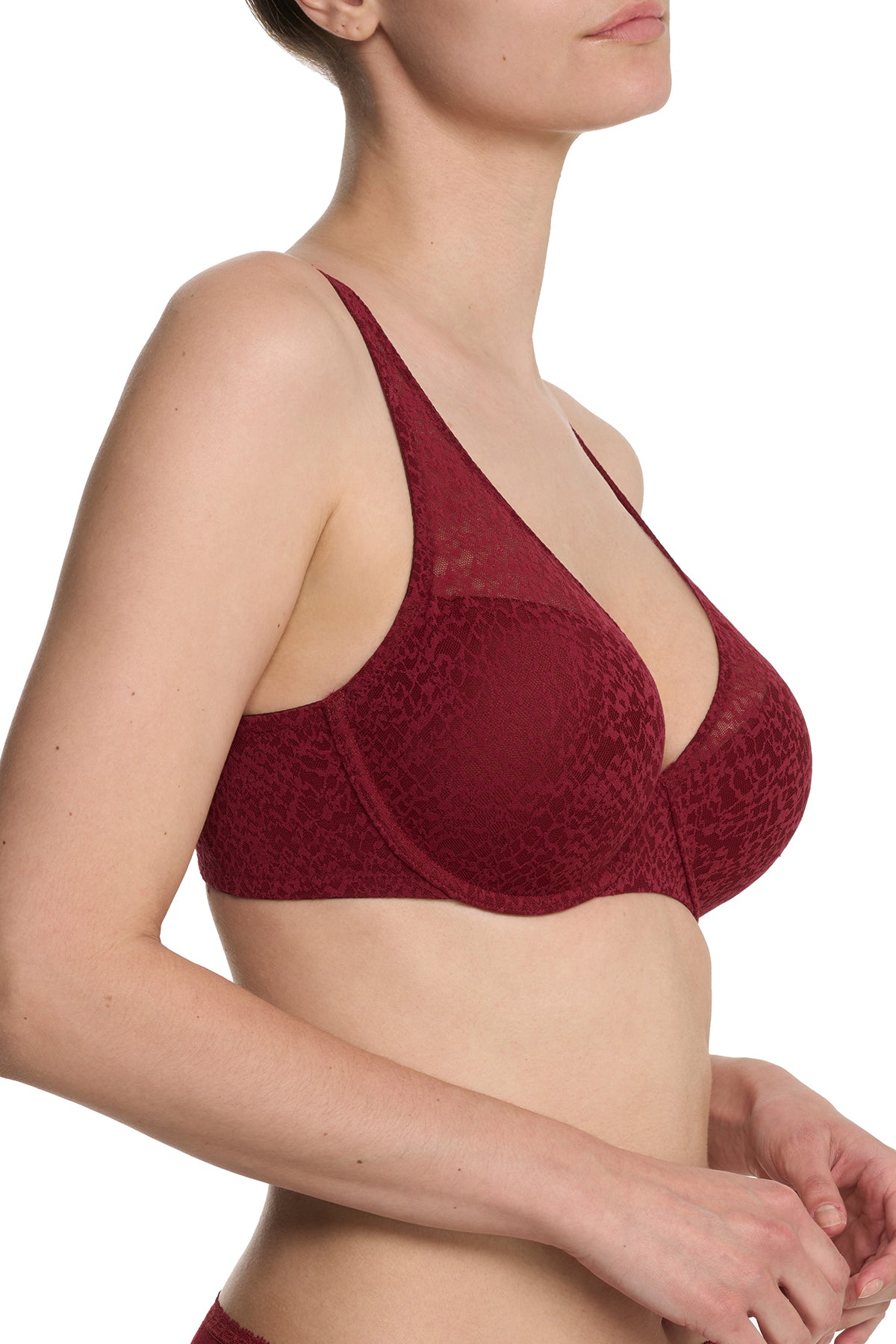 Pretty Smooth Full Fit Contour Underwire Bra Dk Red Natori