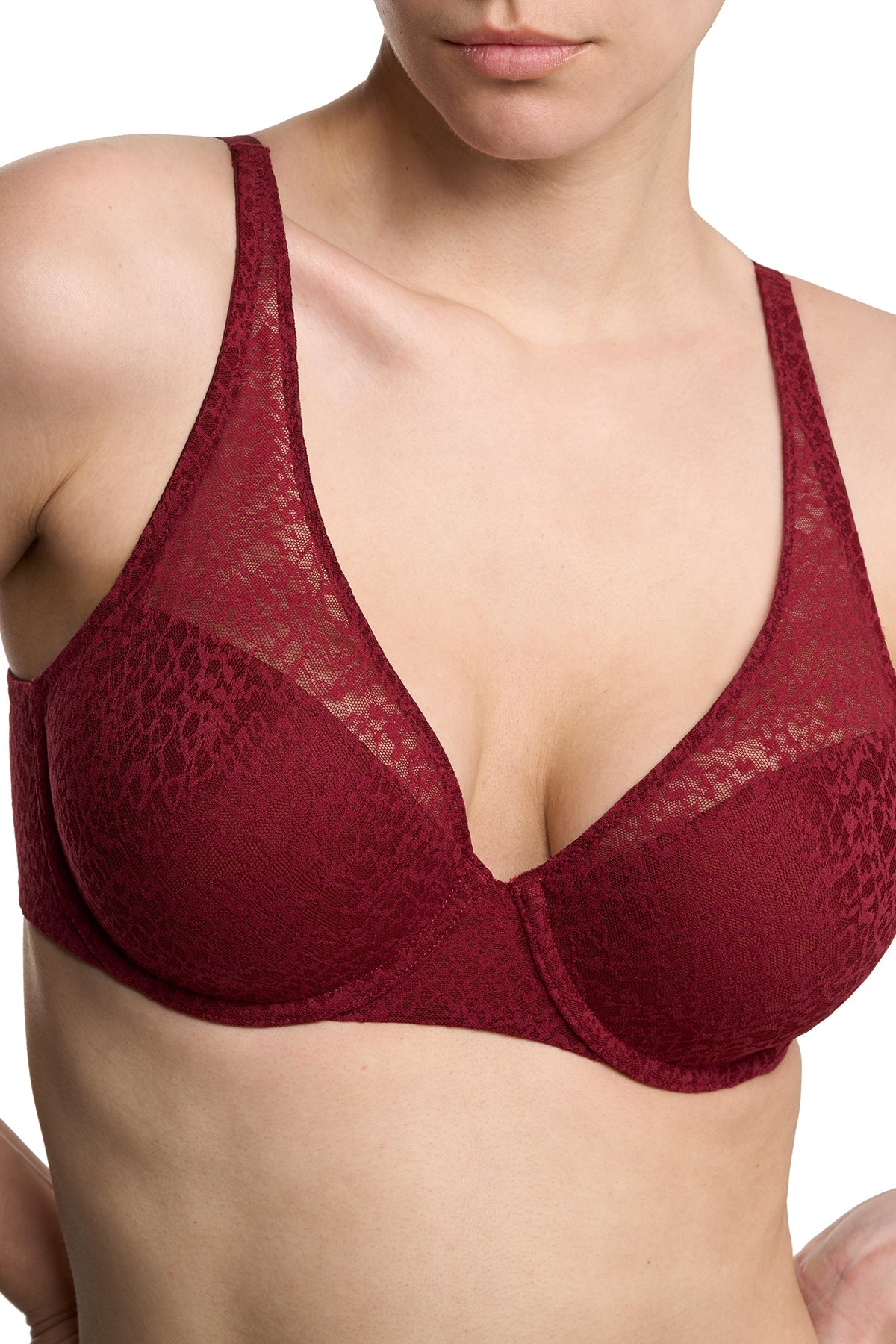 Pretty Smooth Full Fit Contour Underwire Bra Dk Red Natori