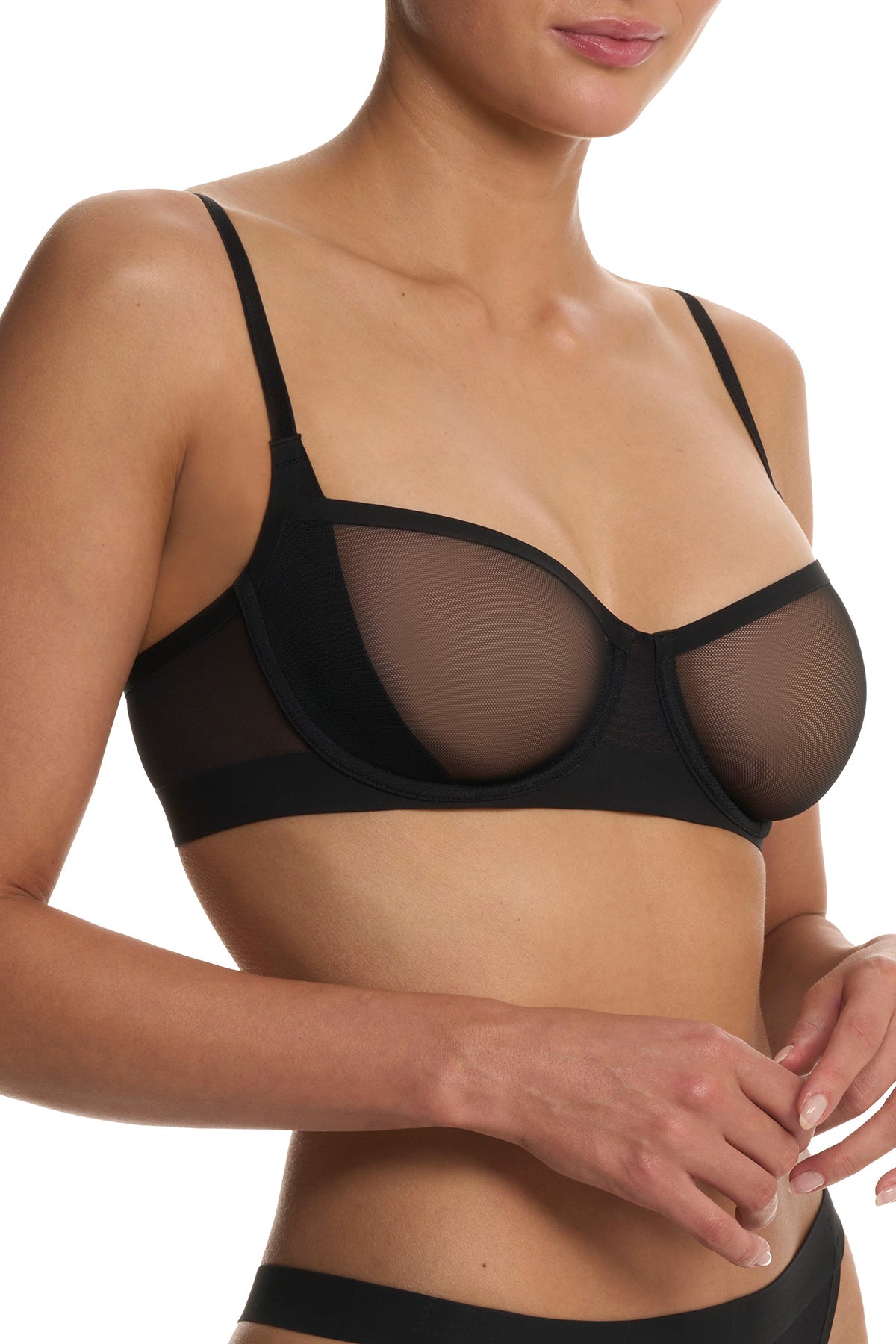 True Zen Balconette Underwire Bra Black Natori