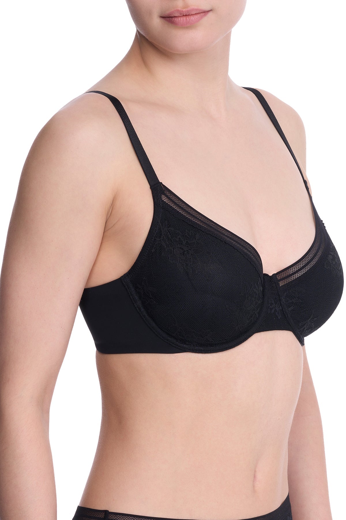 Love Lace Underwire Bra Black Natori