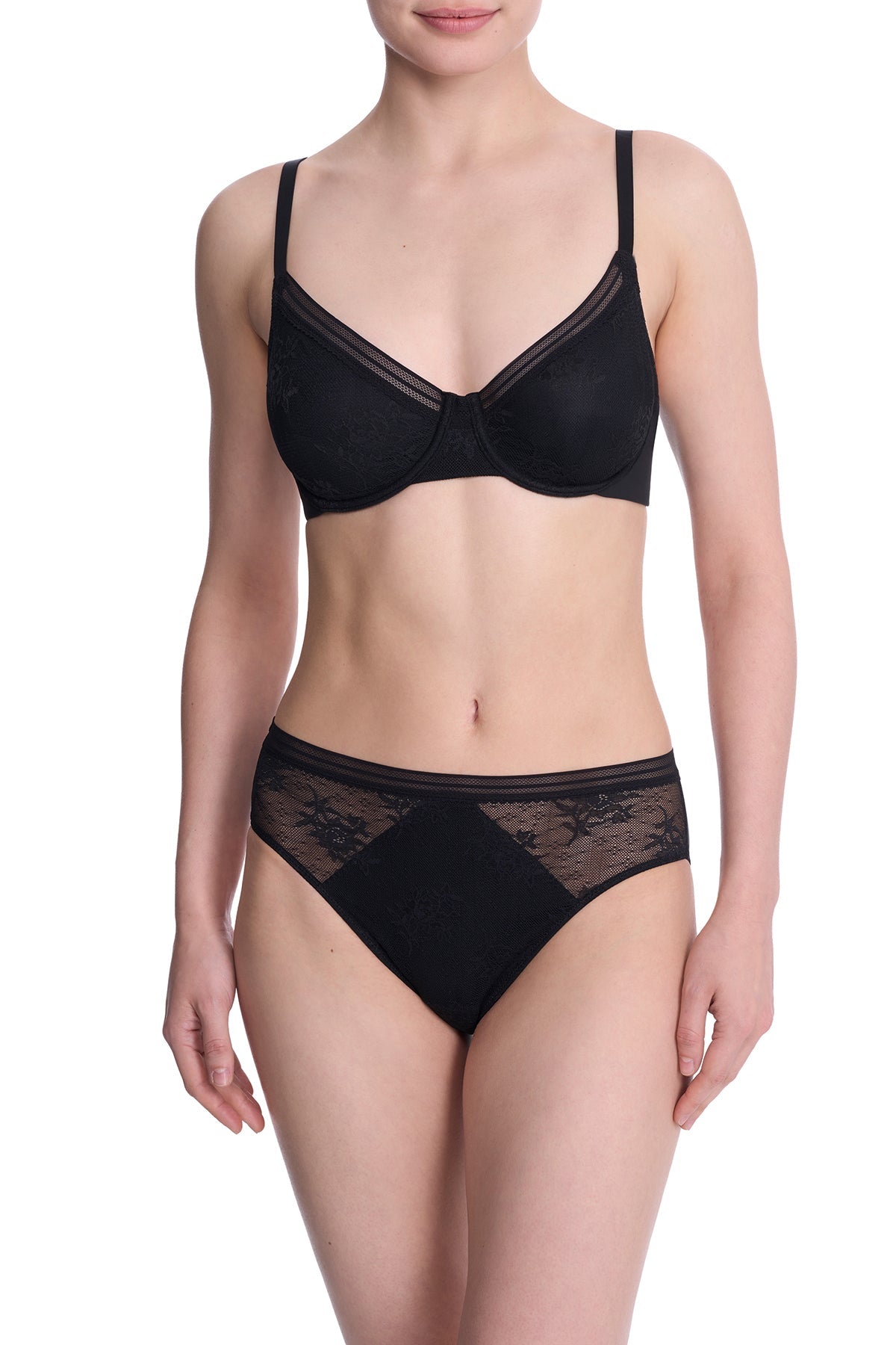 Love Lace Underwire Bra Black Natori