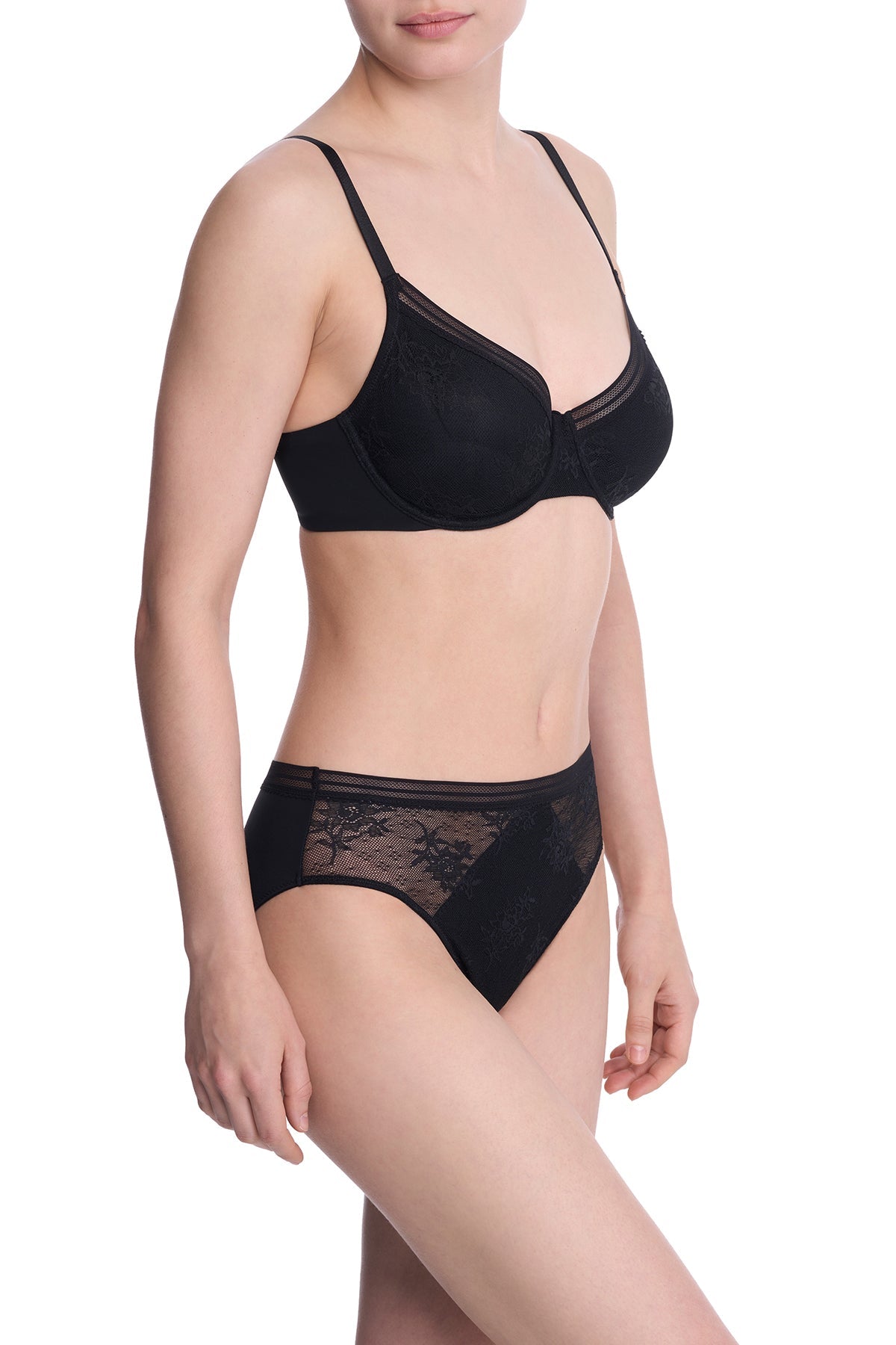 Love Lace Underwire Bra Black Natori
