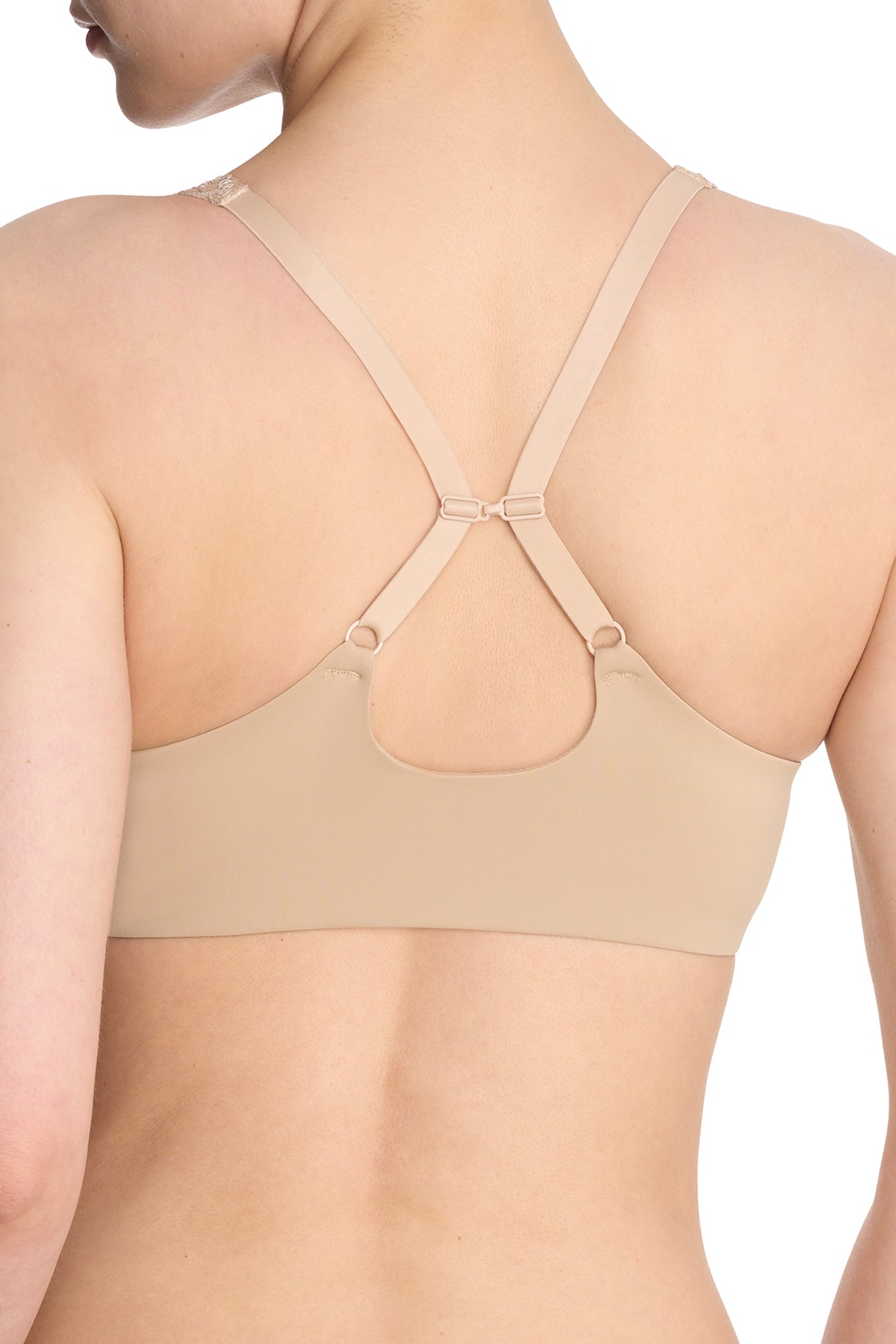 Pure Luxe Convertible Front Close Contour Underwire Bra Café Natori
