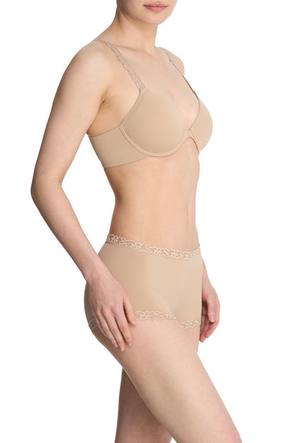 Pure Luxe Convertible Front Close Contour Underwire Bra Café Natori