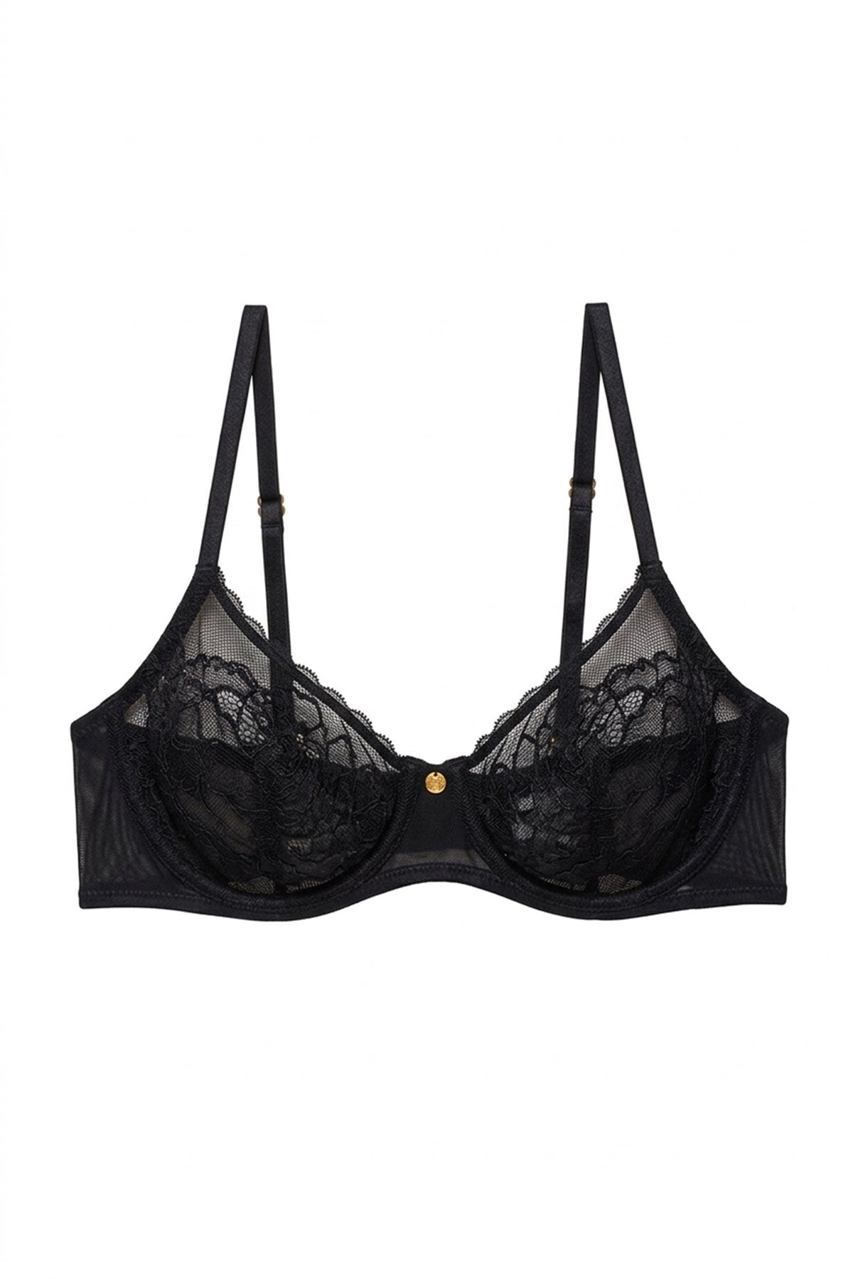 Flora Unlined Balconette Underwire Bra Black Natori