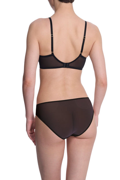 Flora Unlined Balconette Underwire Bra Black Natori