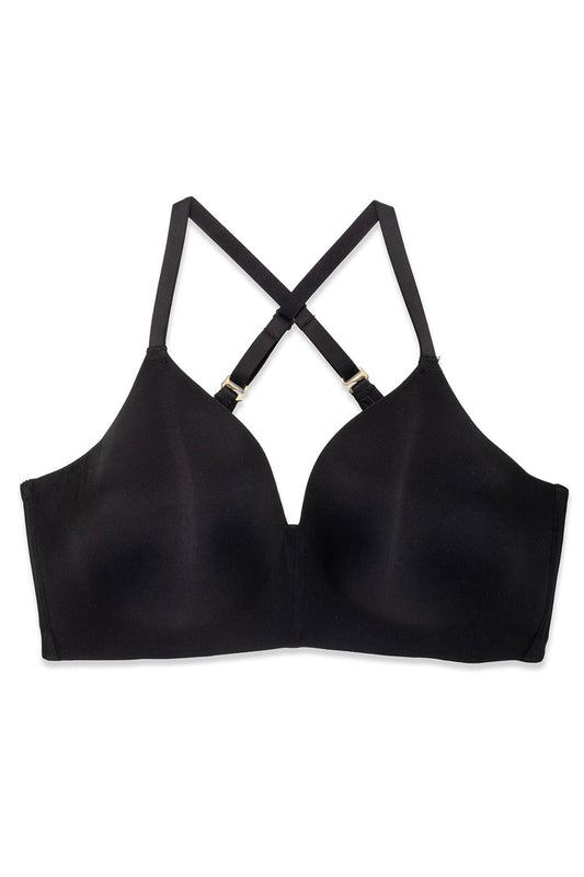 Cloud Comfort Convertible Back Smoothing Wireless Bra Black Natori
