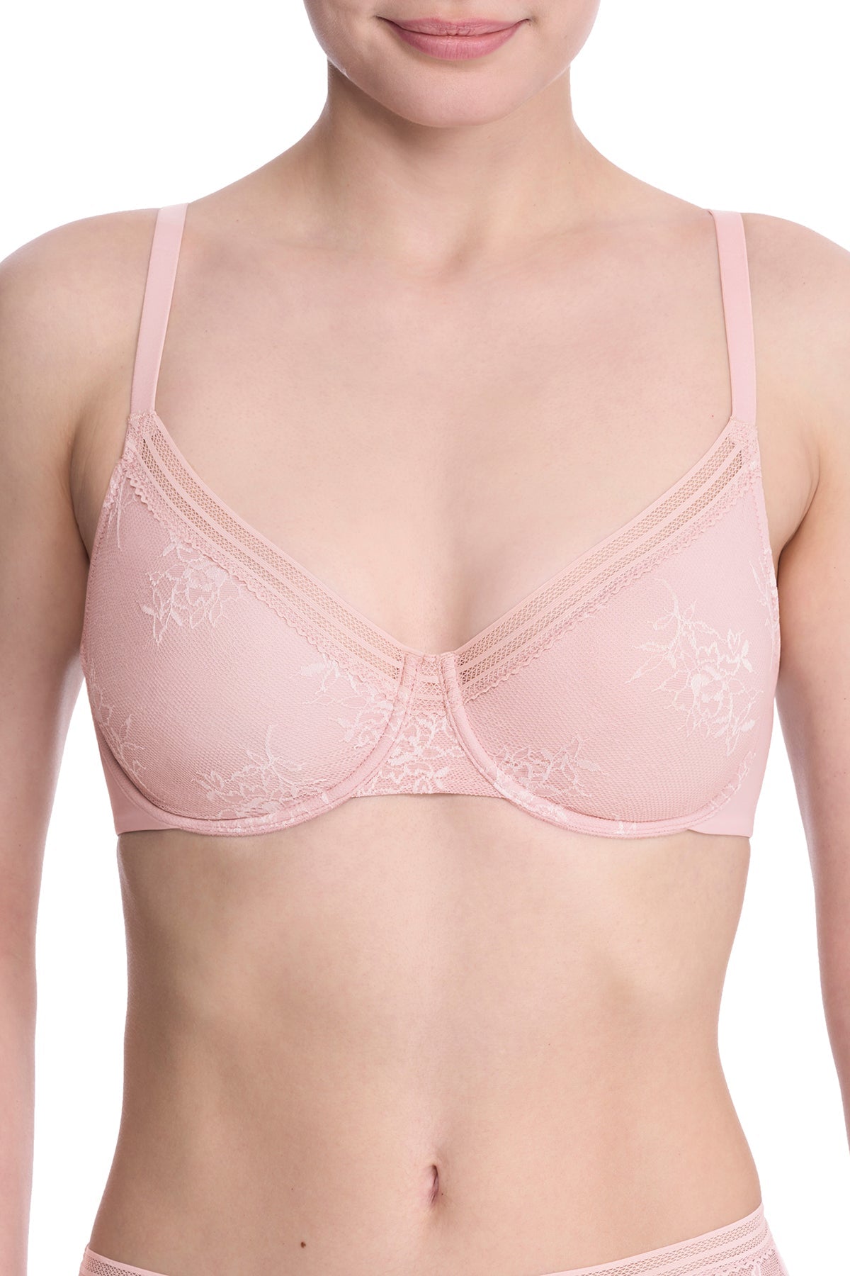 Love Lace Underwire Bra Pink Pearl/Warm White Natori