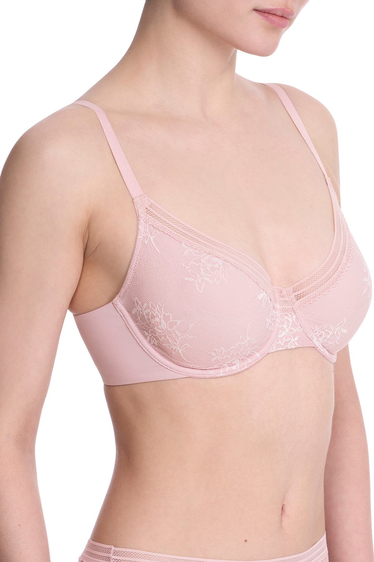 Love Lace Underwire Bra Pink Pearl/Warm White Natori