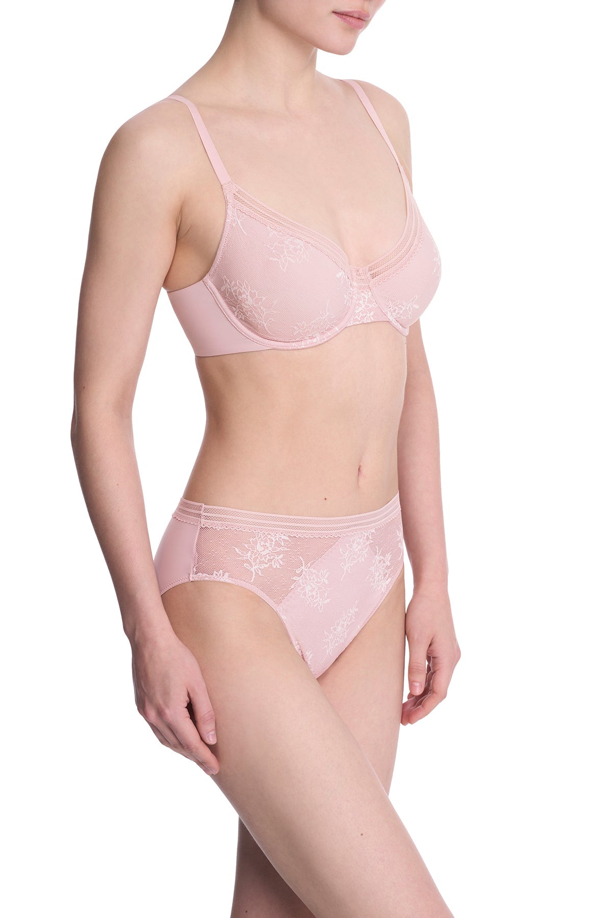 Love Lace Underwire Bra Pink Pearl/Warm White Natori