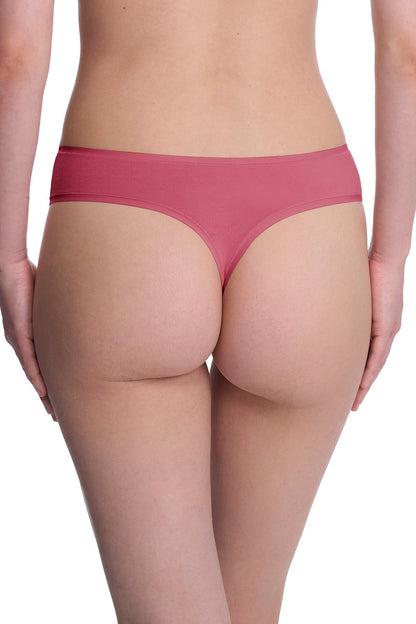 Bliss Bare Cotton Thong 3-Pack Dark Cobalt/Misty Orchid/Vintage Cherry Natori