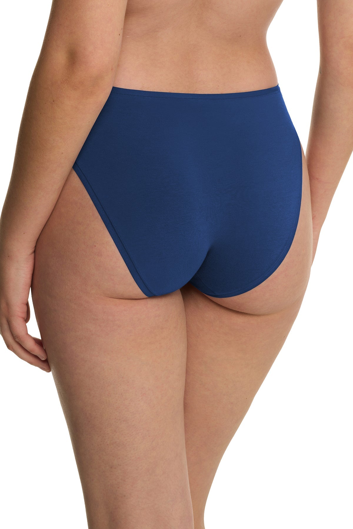Bliss Bare Cotton High Cut Brief Dark Cobalt Natori