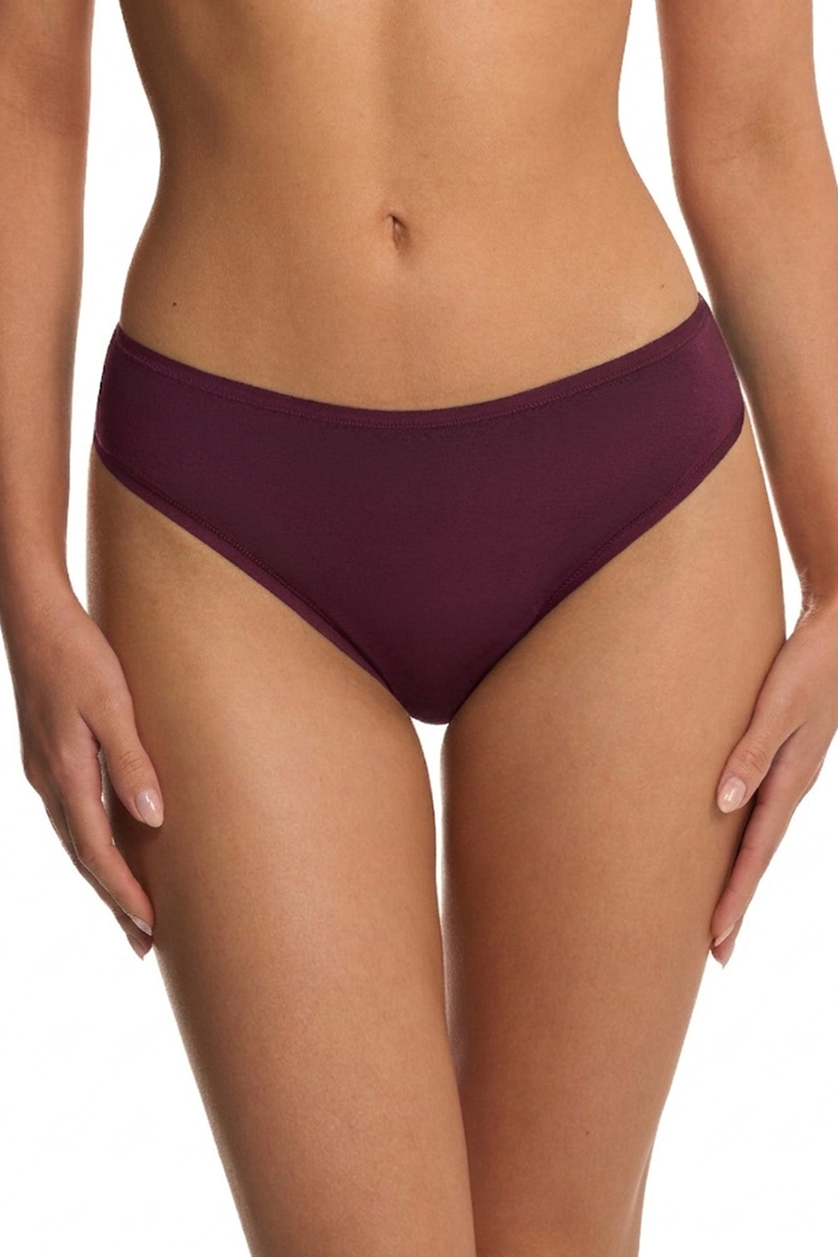 Bliss Bare Cotton Thong 3-Pack Pinot Noir/Sky Green/Mad Magenta Natori