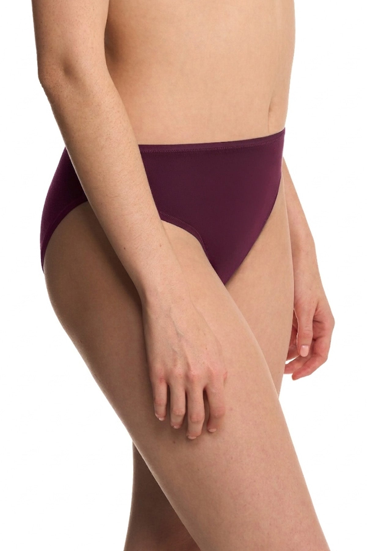 Bliss Bare Cotton High Cut Brief Pinot Noir Natori