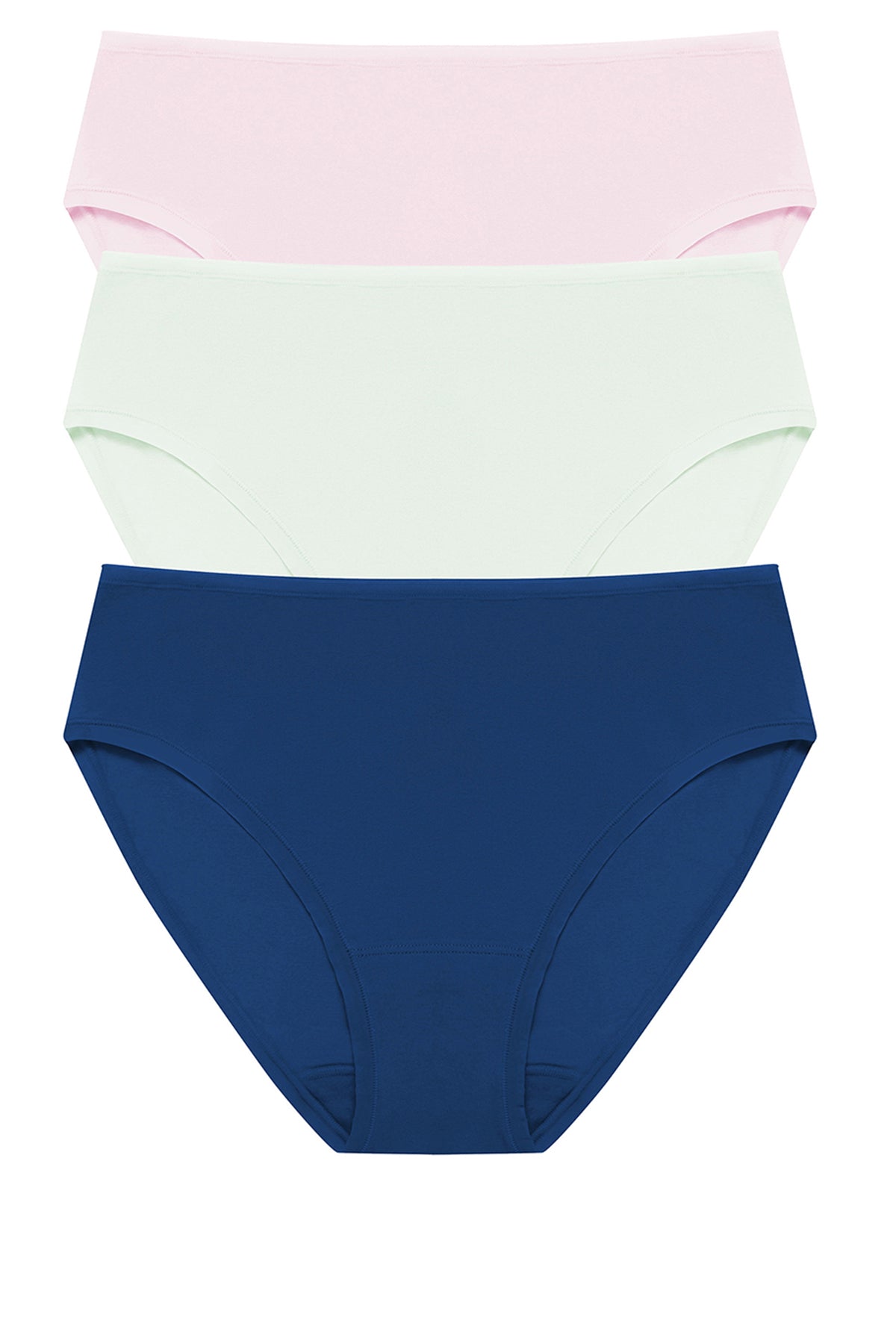 Bliss Bare Cotton Hipster 3-Pack Misty Orchid/Iced Mint/Dark Cobalt Natori