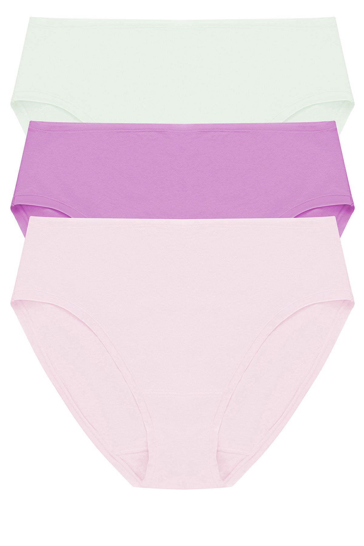 Bliss Bare Cotton Hipster 3-Pack Iced Mint/Wild Petal/Misty Orchid Natori
