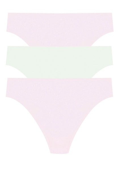Bliss Bare Cotton Thong 3-Pack Misty Orchid/Iced Mint/Misty Orchid Natori