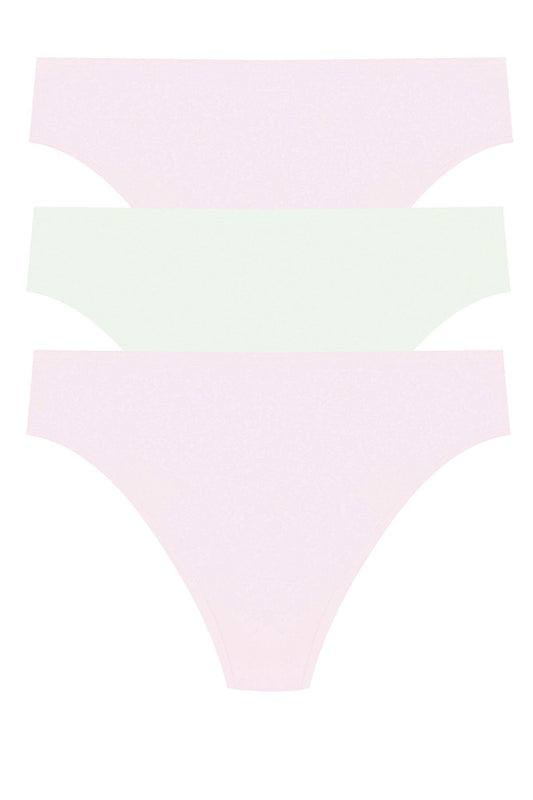 Bliss Bare Cotton Thong 3-Pack Misty Orchid/Iced Mint/Misty Orchid Natori