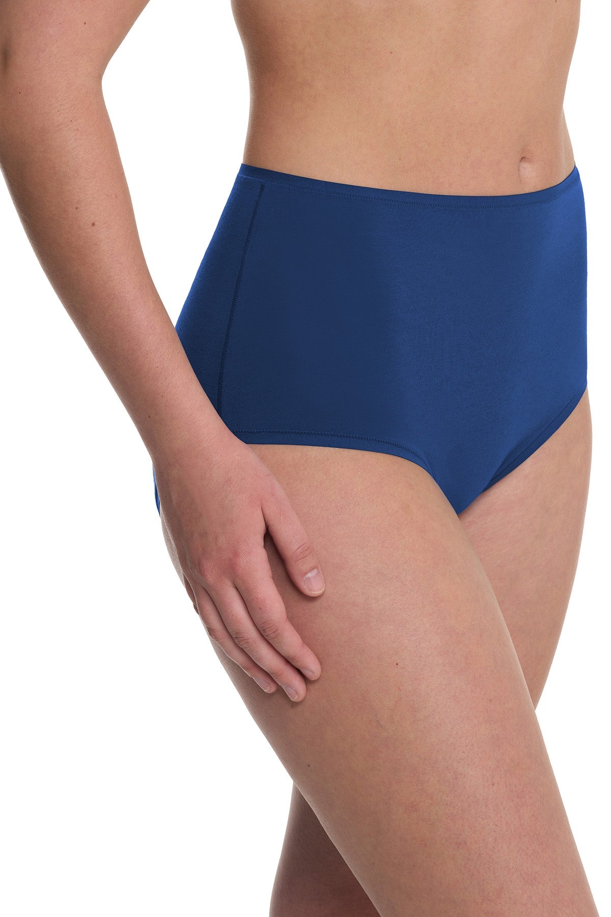 Bliss Bare Cotton High Waist Brief Dark Cobalt Natori