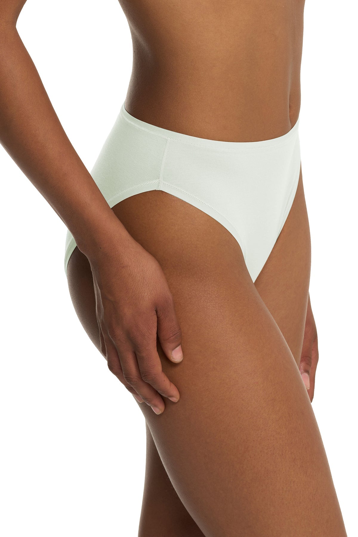 Bliss Bare Cotton High Cut Brief Iced Mint Natori