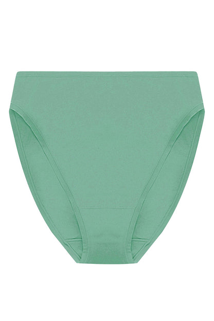 Bliss Bare Cotton High Cut Brief Frosty Spruce Natori