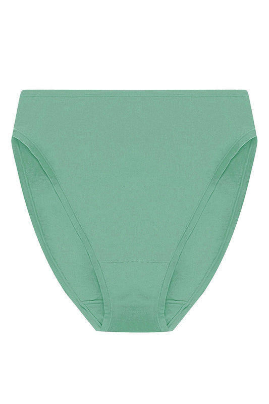 Bliss Bare Cotton High Cut Brief Frosty Spruce Natori