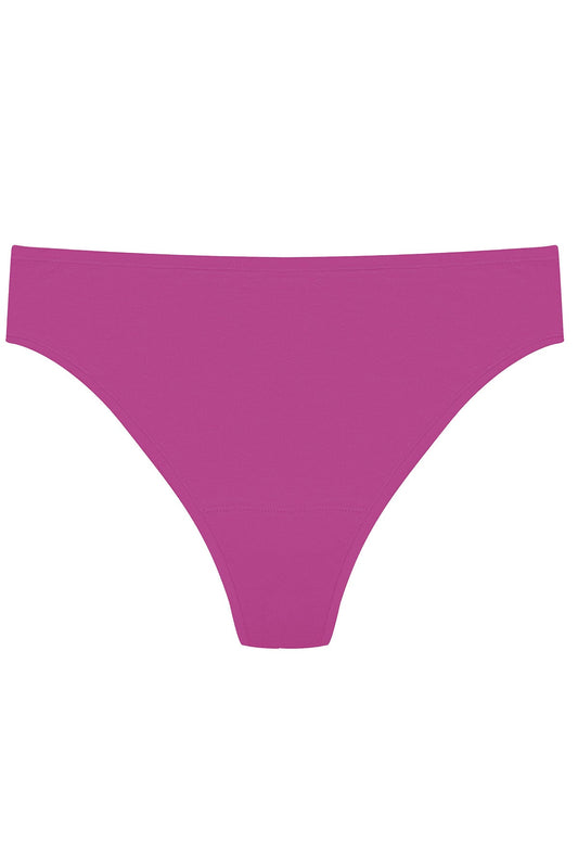 Bliss Bare Cotton Thong Mad Magenta Natori