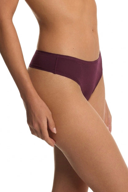 Bliss Bare Cotton Thong Pinot Noir Natori