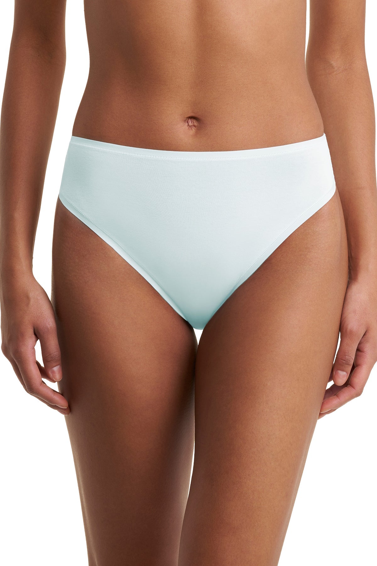 Bliss Bare Cotton High Cut Brief Sky Green Natori